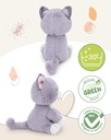 PELUCHE GATO GRIS SENTADO 25CM.