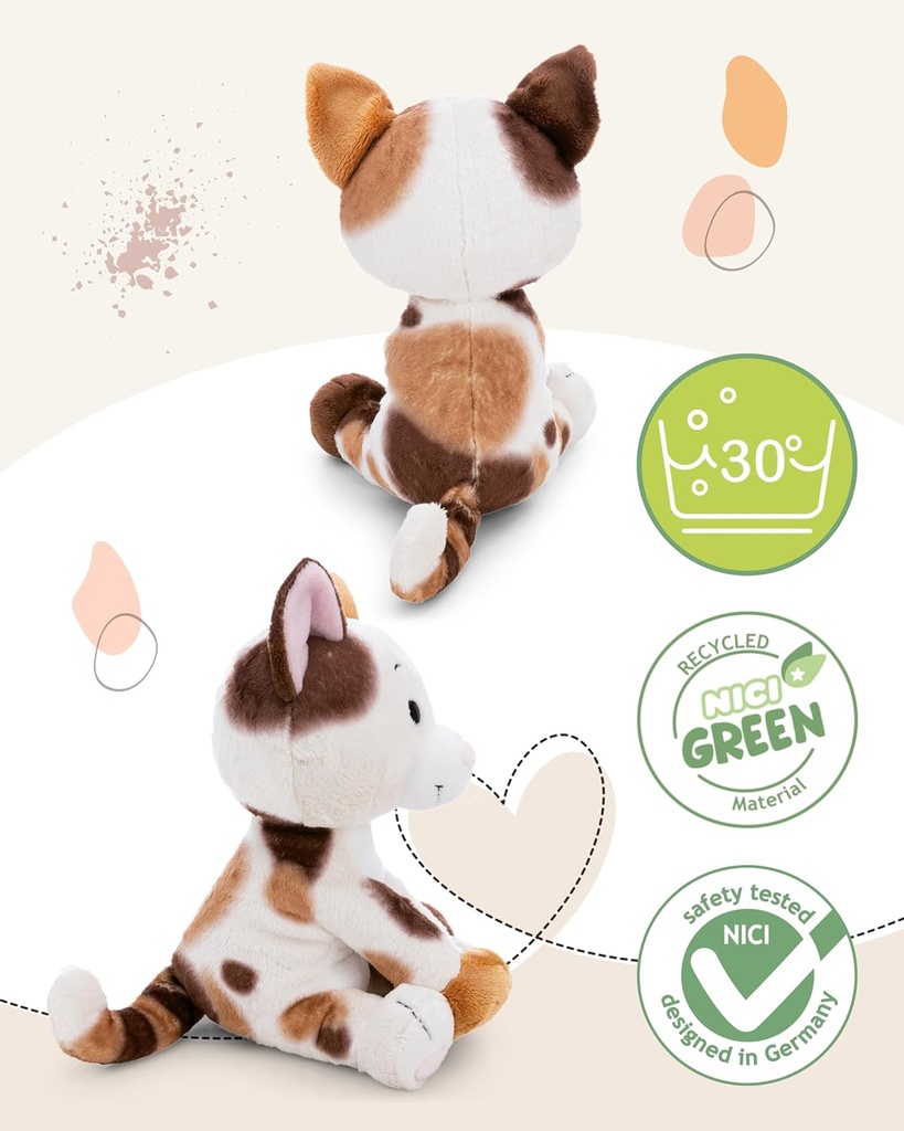 PELUCHE GATO TRICOLOR SENTADO