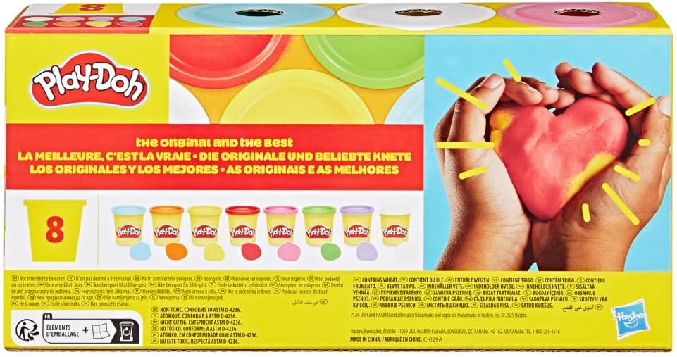 PLAYDOH PACK 8 BOTES ARCOIRIS