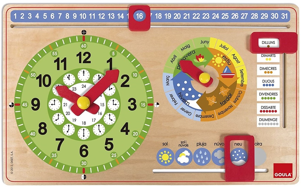 RELLOTGE CALENDARI CATALA