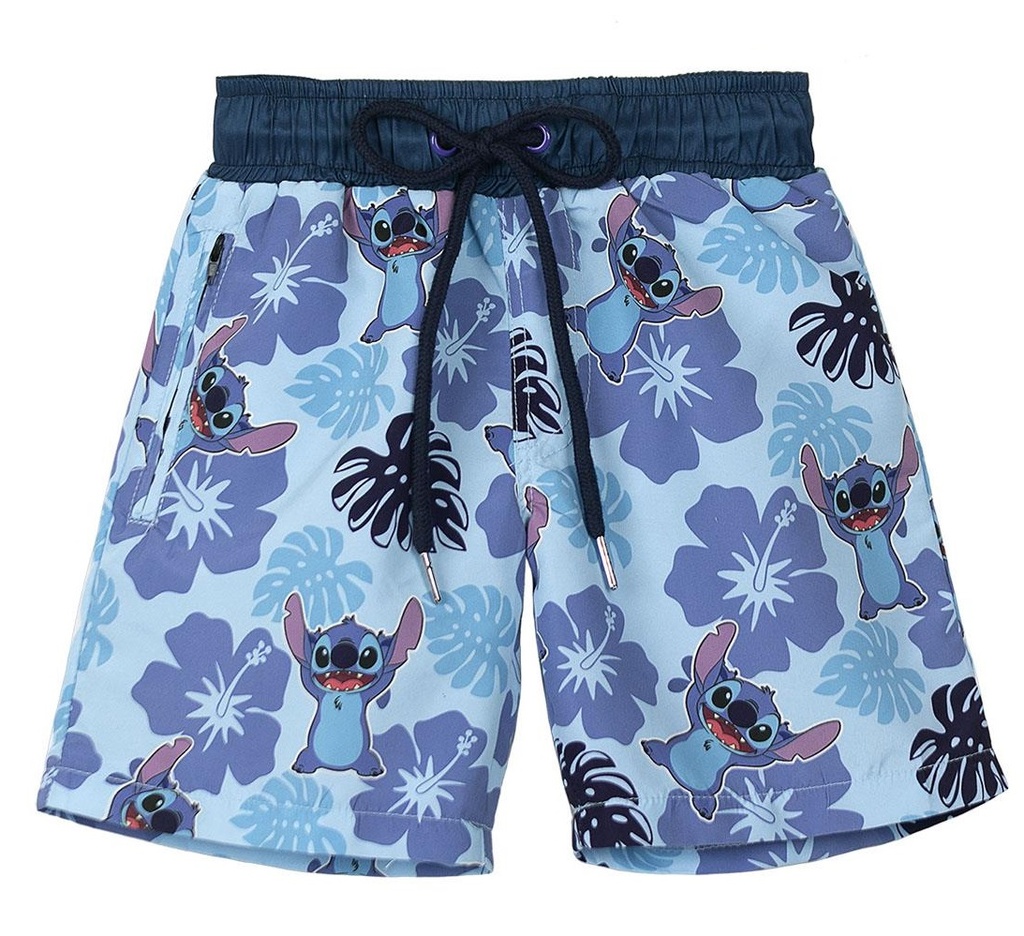 BERMUDA BAÑO STITCH AZUL T.L