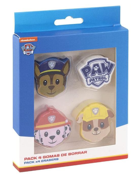 GOMA BORRAR PAW PATROL(PACK 4)