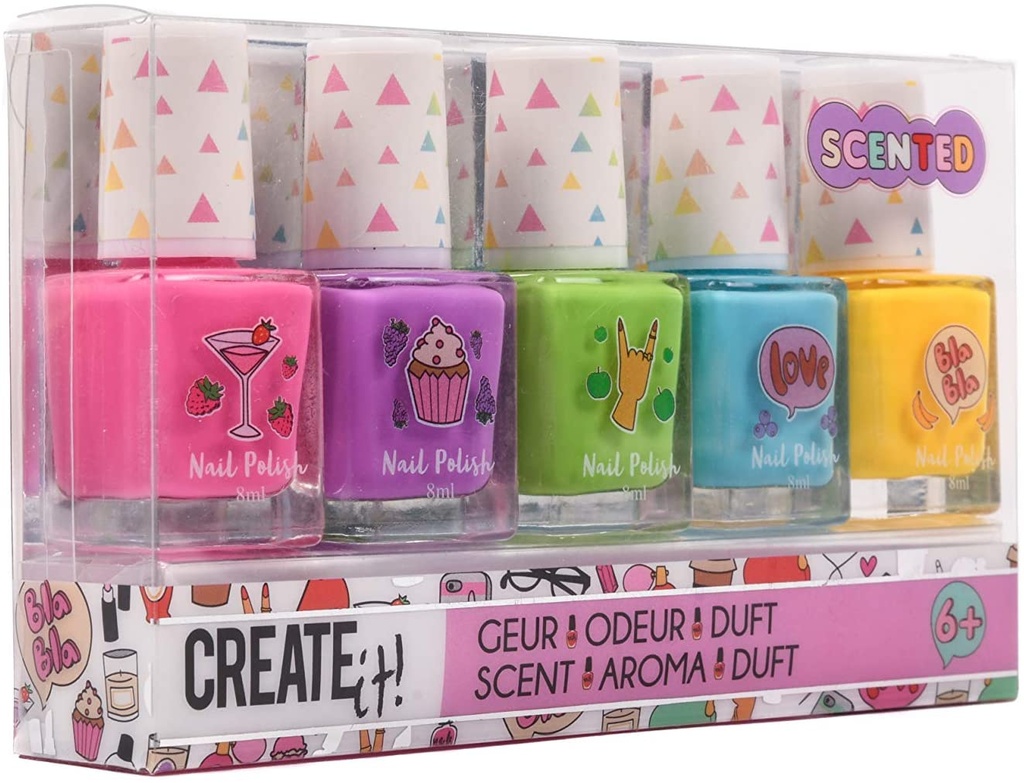 ESMALTE UÑAS C/AROMA (PACK 5)
