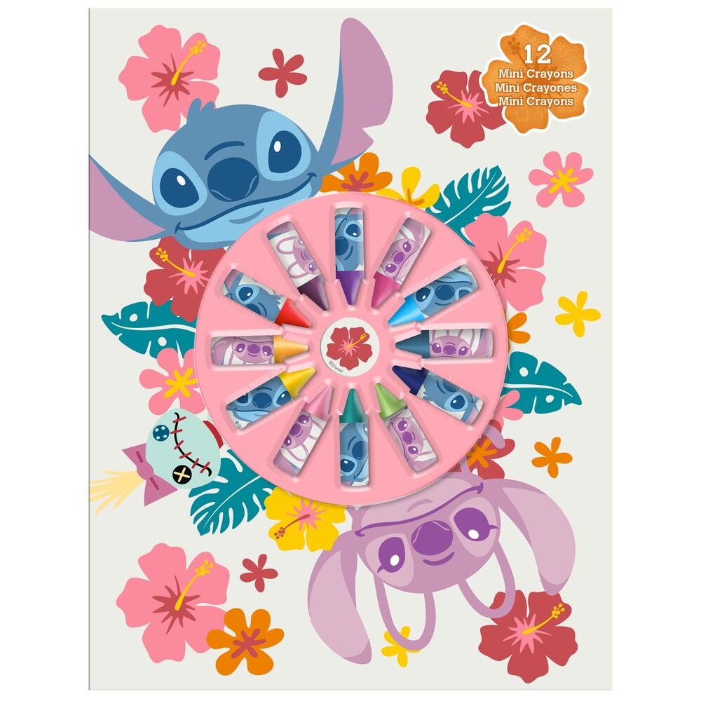 LIBRETA+12 MINI CRAYONES STITCH