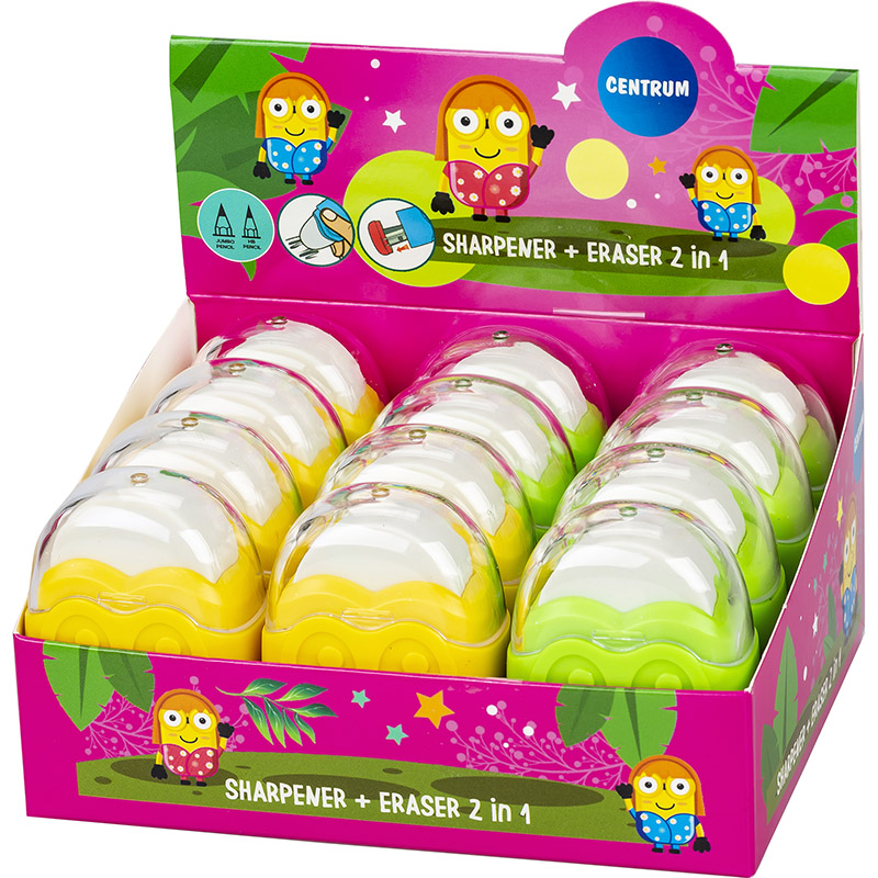 SACAPUNTAS C/GOMA SURT.