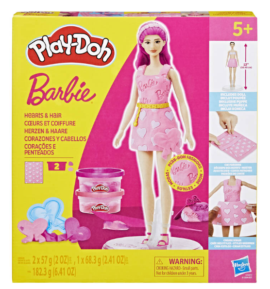 PLAYDOH BARBIE CORAZONES Y CAB.