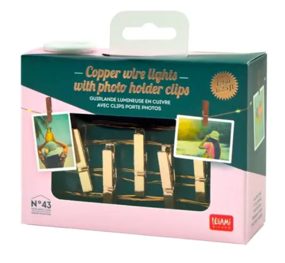 CABLE C/LUCES Y PINZAS P/FOTOS