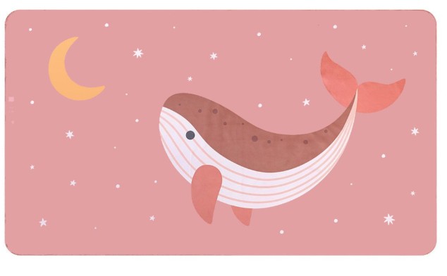 TOALLA PLAYA WHALE PINK PERS.