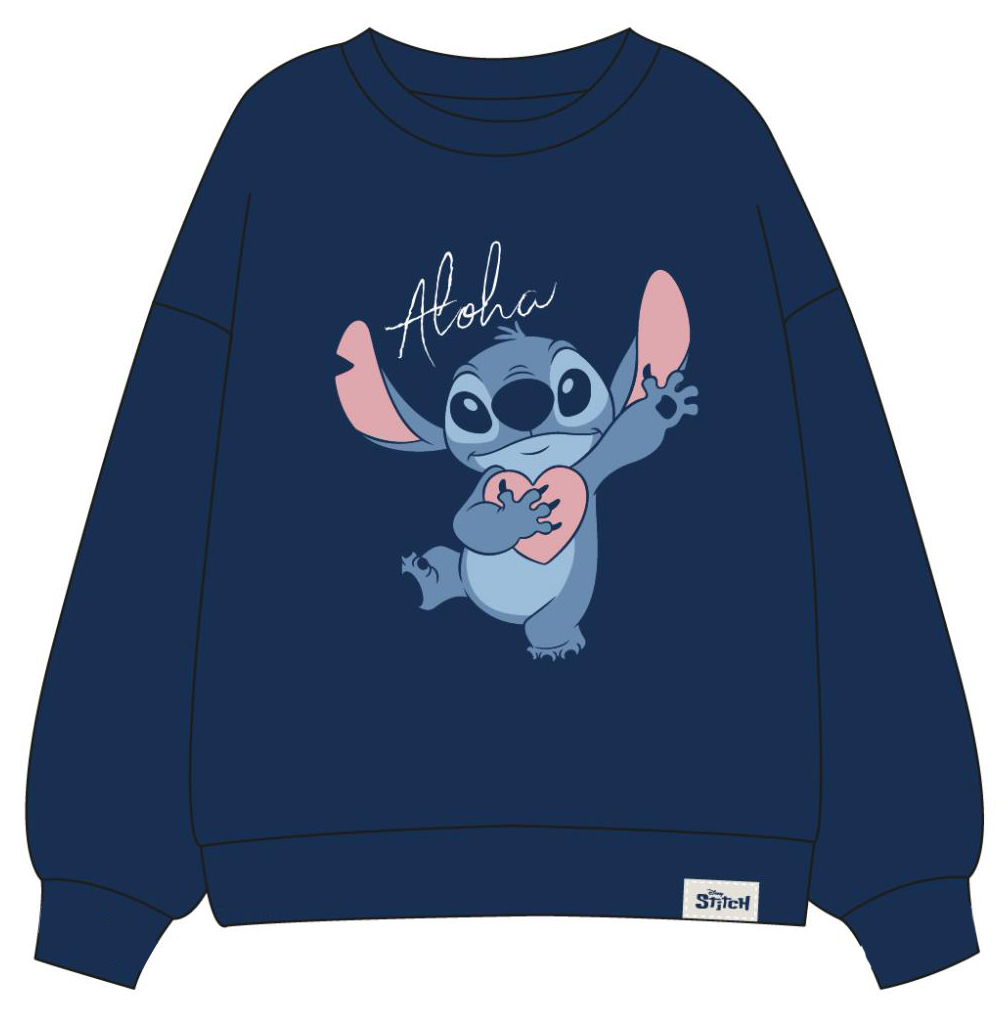SUDADERA STITCH AZUL OSC.T.XL