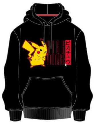 SUDADERA POKEMON NEGRA T.L