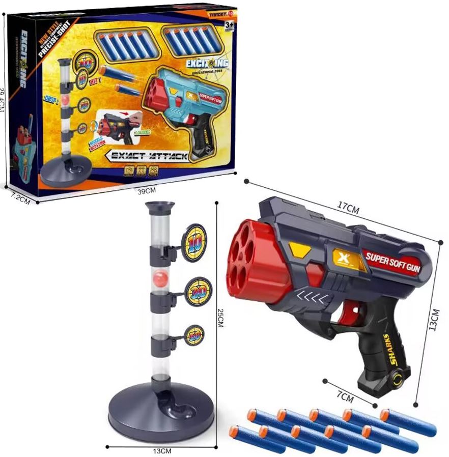 PISTOLA DARDOS C/COLUMNA PUNT.