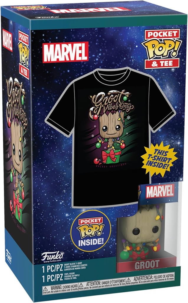 CAMISETA GROOT L+POCKETPOP