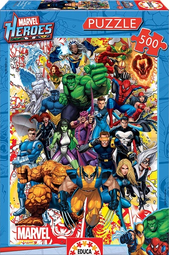 [04015560] PUZ. 500 HEROES MARVEL