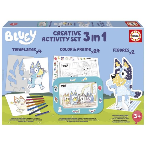 [04019887] SET CREATIVO 3 EN 1 FRAME BLUEY