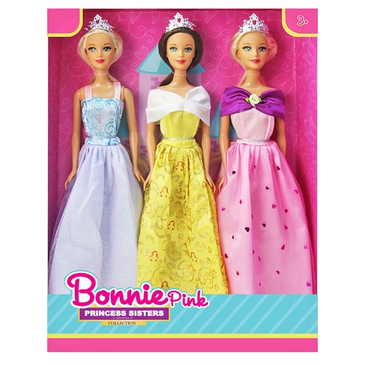 [86000917] TRES MUÑECAS MANIQUI PRINCESAS