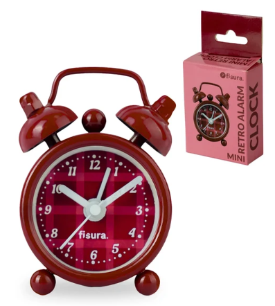 [23776241] DESPERTADOR RETRO MINI GRANATE
