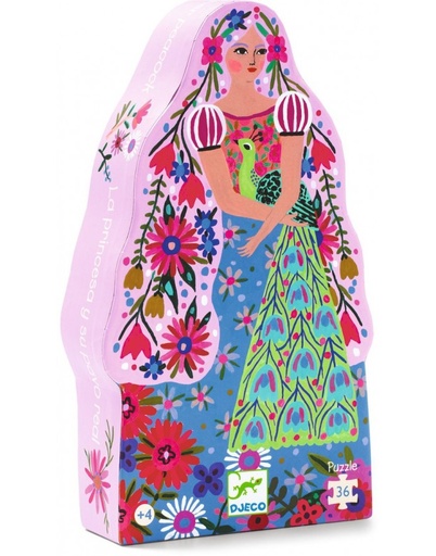 [36207300] PUZZLE SIL.PRINCESA+PAVO REAL