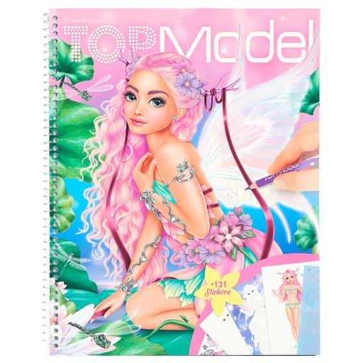 [50212147] LIBRO COLOREAR Y PEGATINAS TOP MODEL