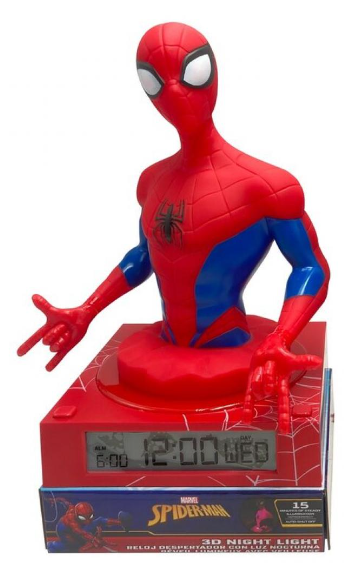 LAMPARA DESPERTADOR 3D SPIDERMAN