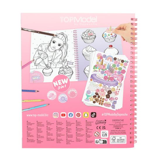 LIBRO COLOREAR C/LENTEJUELAS TOP MODEL