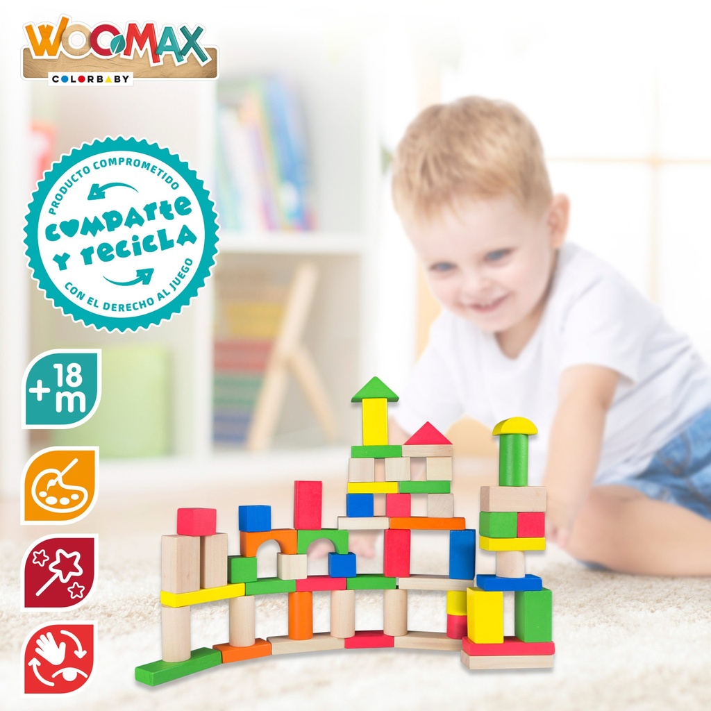 BLOQUES MADERA WOOMAX 100 P.