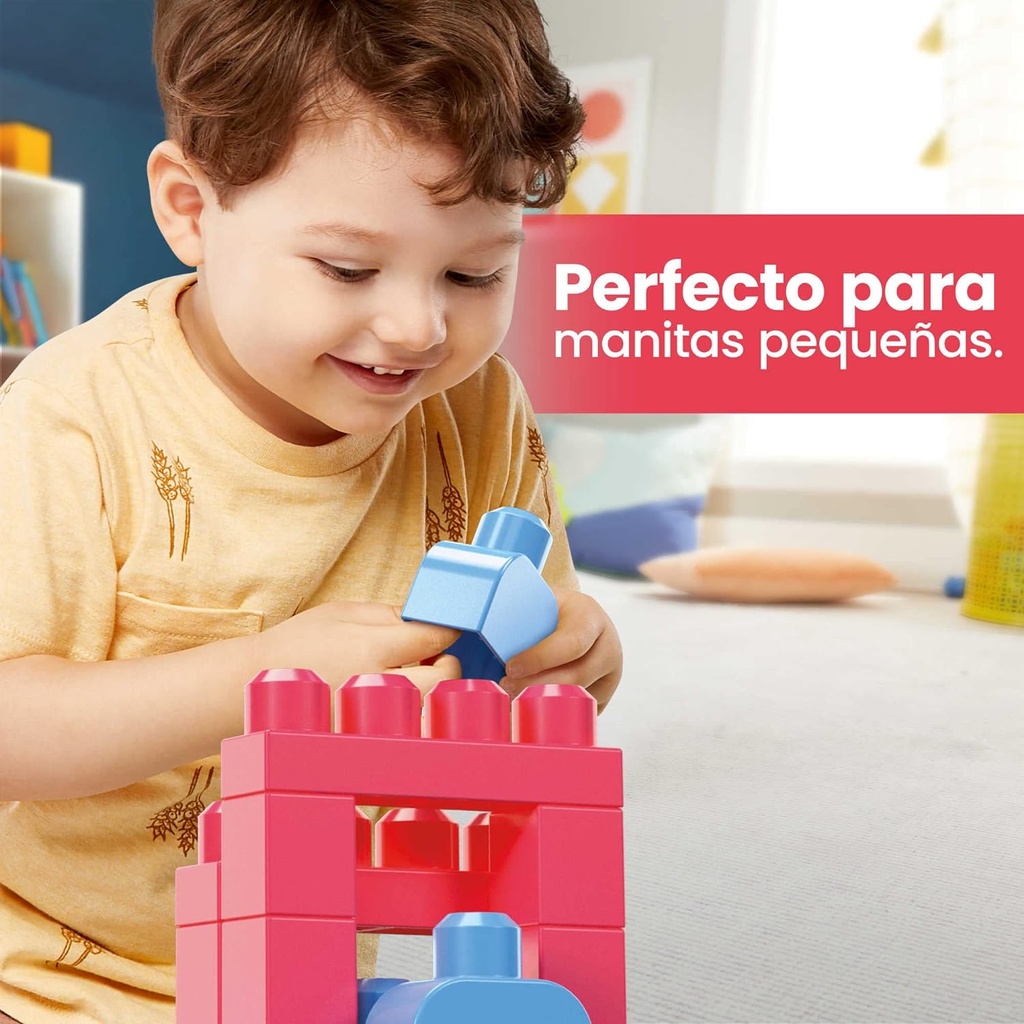BOLSA MEGA BLOKS 60 ROSA