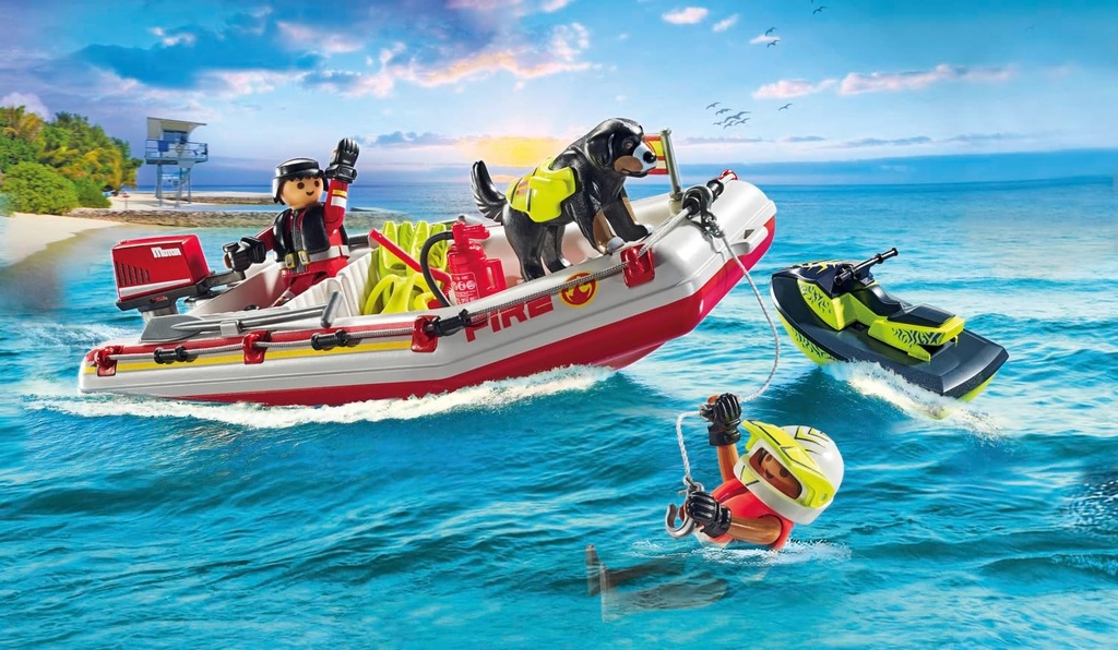 BOTE BOMBEROS C/MOTO AGUA