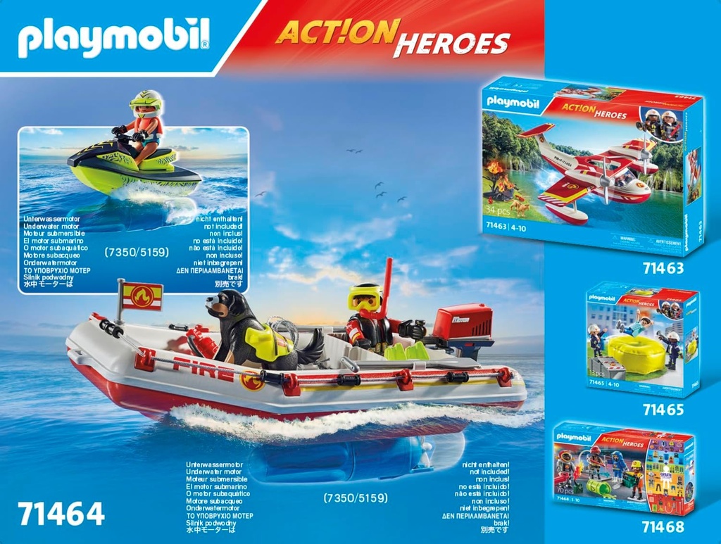 BOTE BOMBEROS C/MOTO AGUA