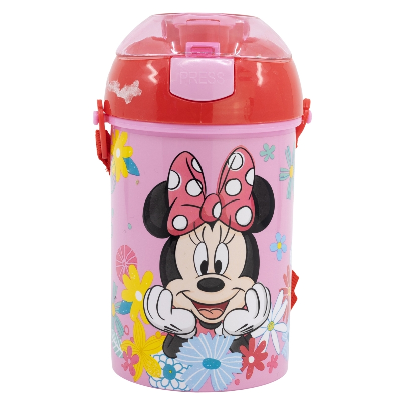 BOTELLA MINNIE C/CORREA 450 ML.
