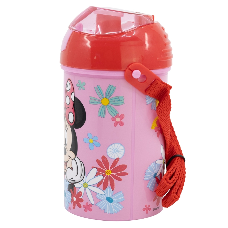 BOTELLA MINNIE C/CORREA 450 ML.