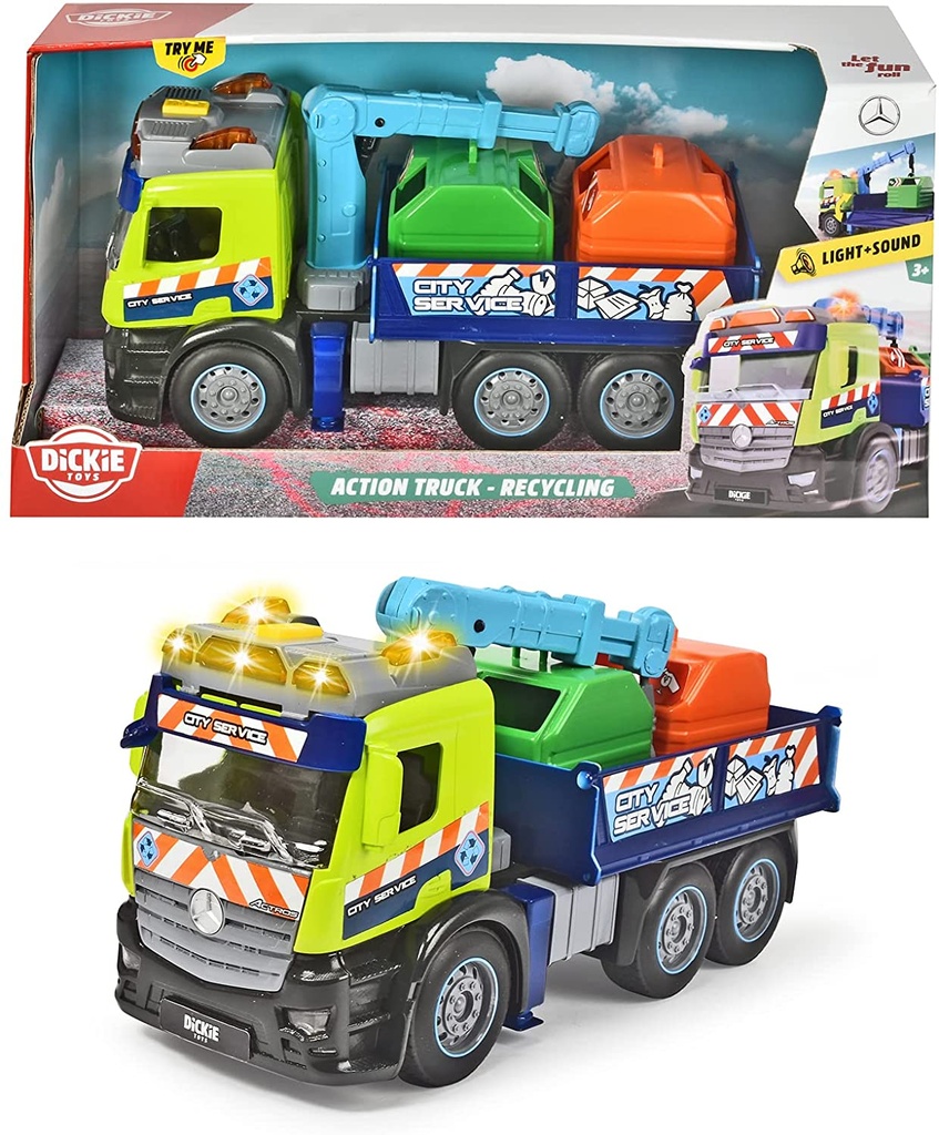 CAMION RECICLAJE 26 CM.LUZ/SON.
