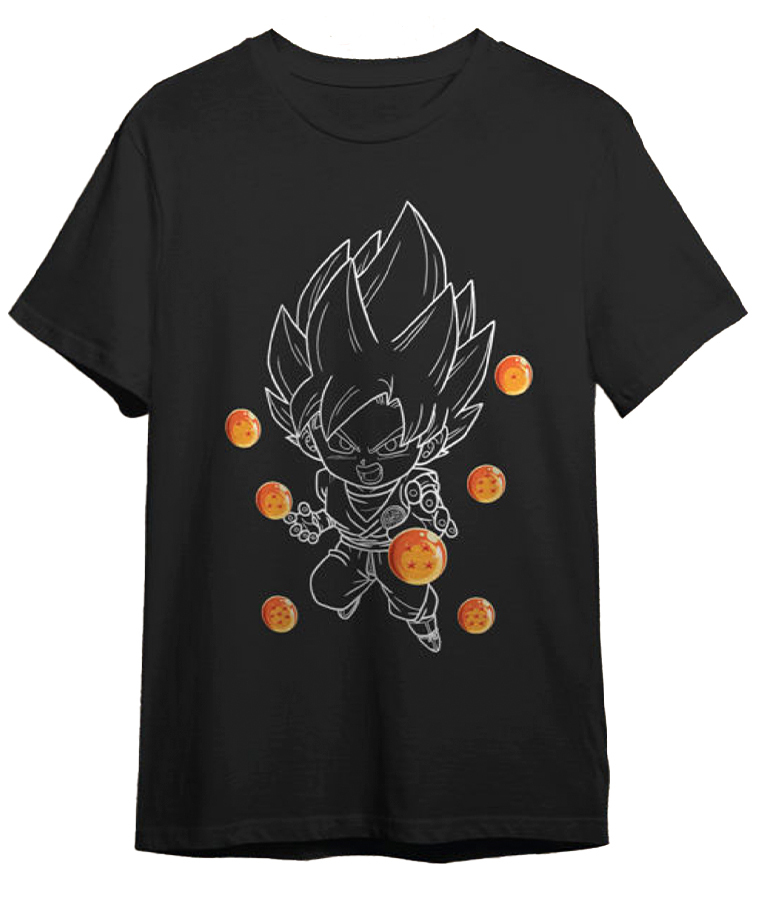 CAMISETA GOKU PEQ.BOLAS T.L