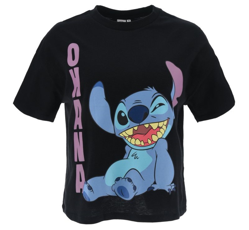 CAMISETA M/C.LILO NEGRA T.S