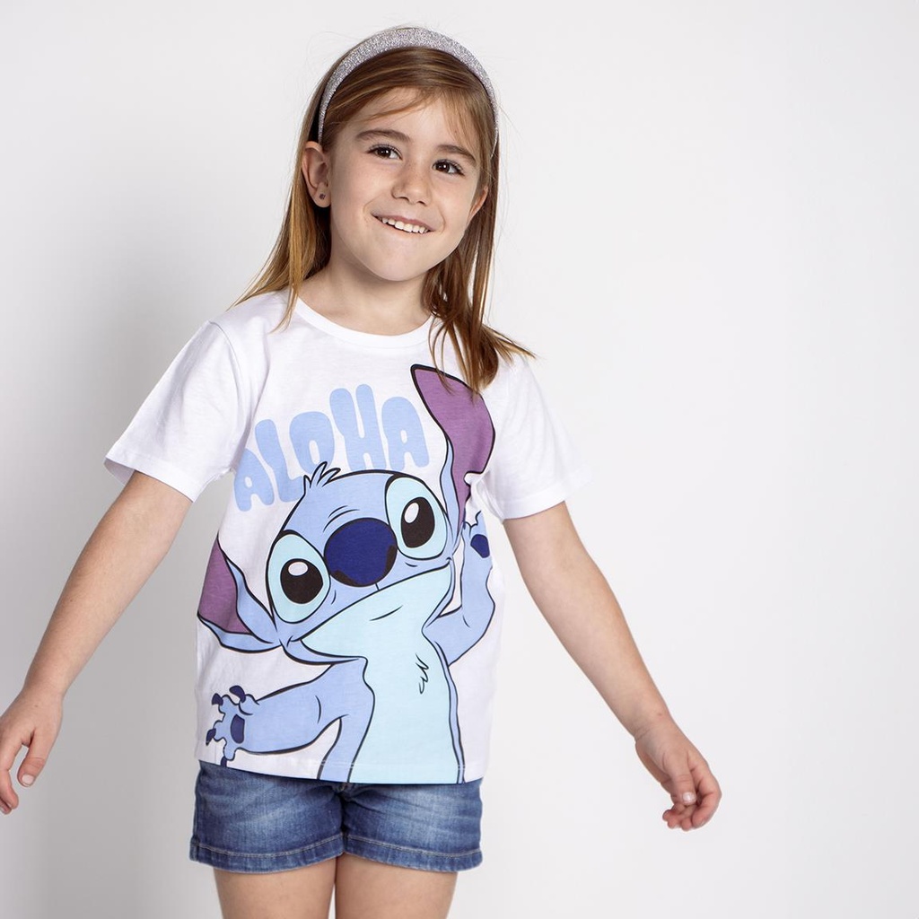 CAMISETA M/C.STITCH BLANCA T5