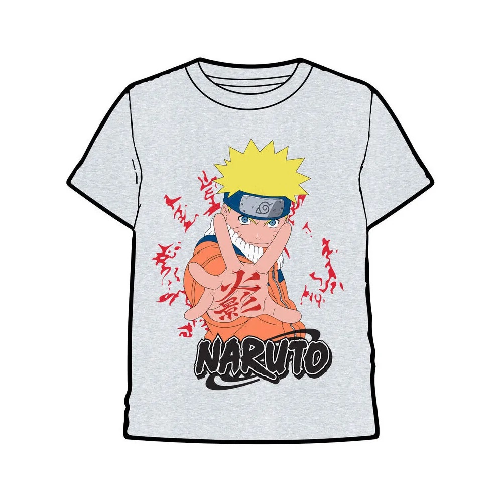 CAMISETA NARUTO GRIS T.14