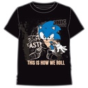 CAMISETA SONIC ROLL NEGRA T.M