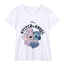 CAMISETA STITCH M/C.BLANCA T.M