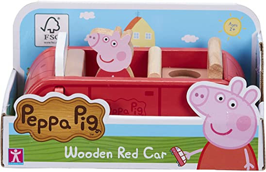 COCHE DE MADERA PEPPA PIG