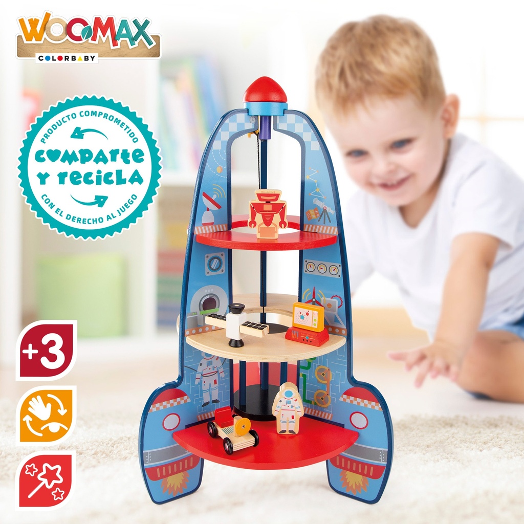 COHETE DE MADERA 33x33x53