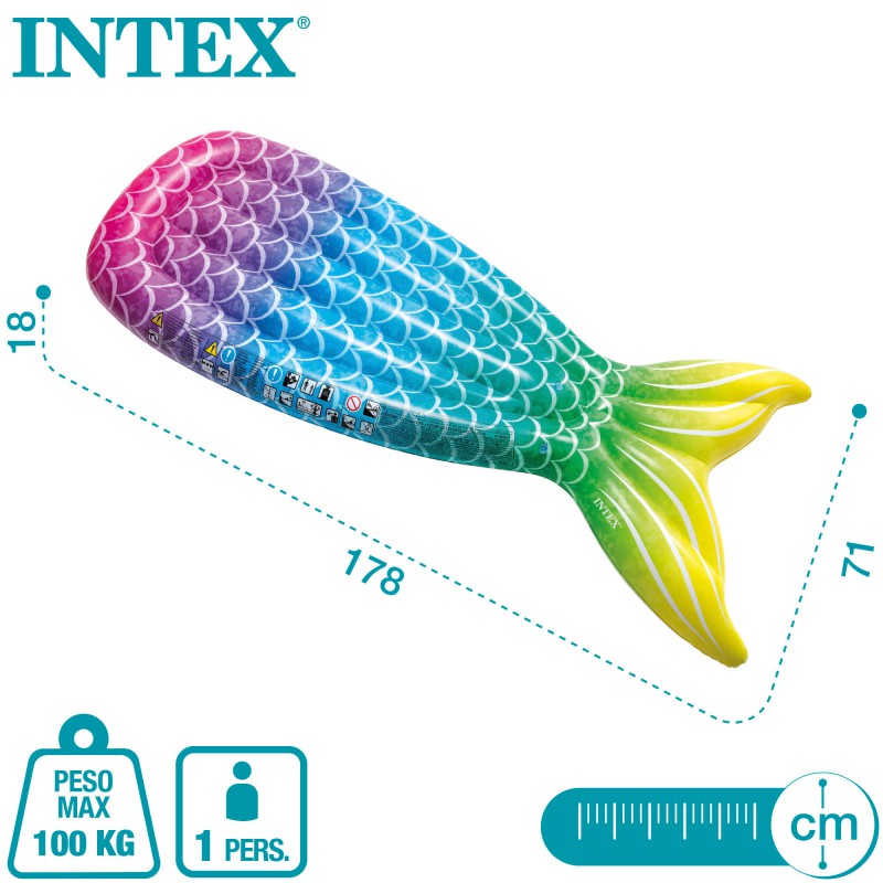 COLCHONETA COLA SIRENA 178x71