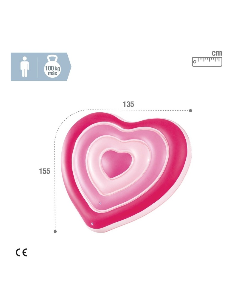 COLCHONETA HINCHABLE CORAZON