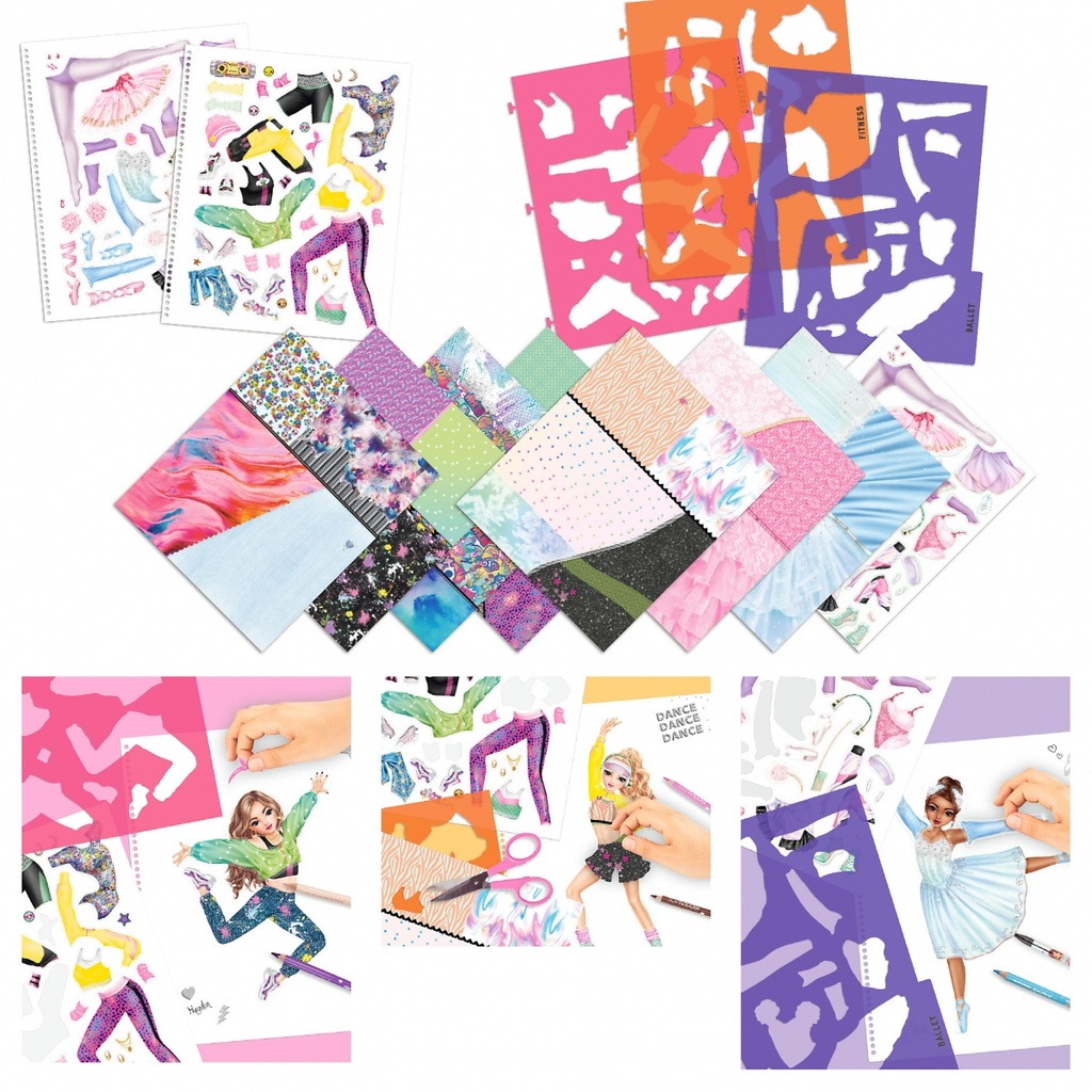 CUADERNO COLOREAR DANCE TOP MODEL