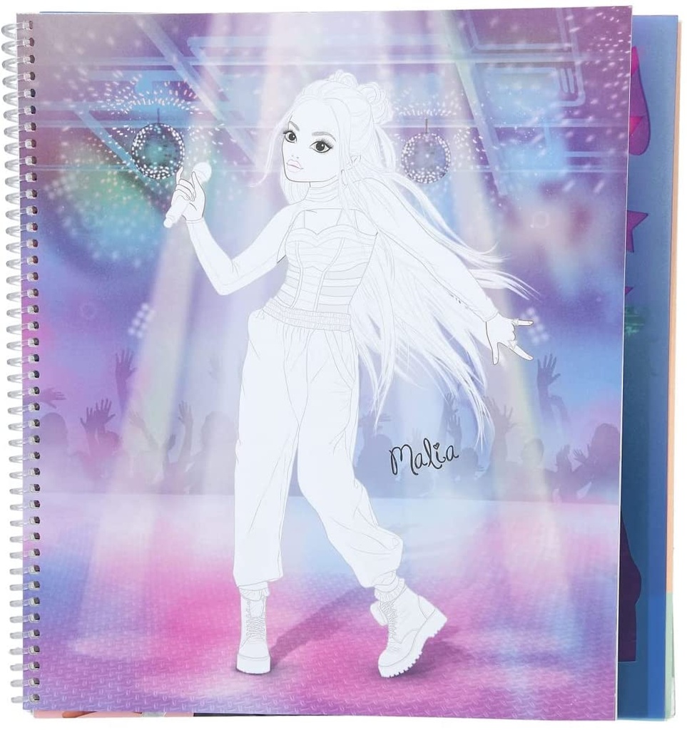 CUADERNO COLOREAR POPSTAR TOP MODEL