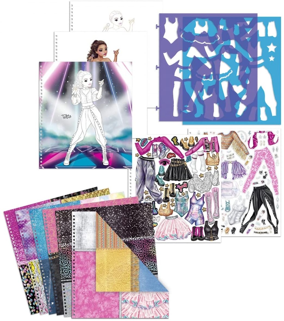 CUADERNO COLOREAR POPSTAR TOP MODEL