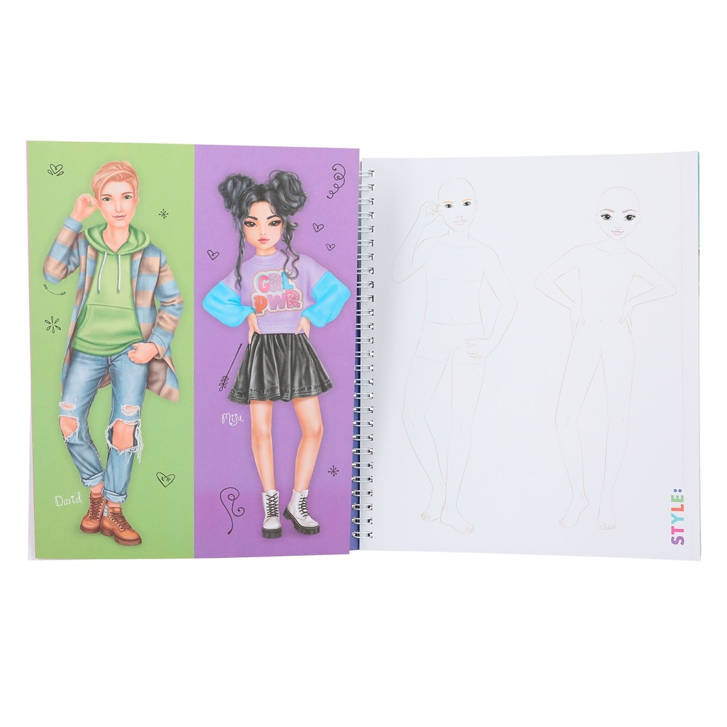 CUADERNO COLOREAR TOP MODEL