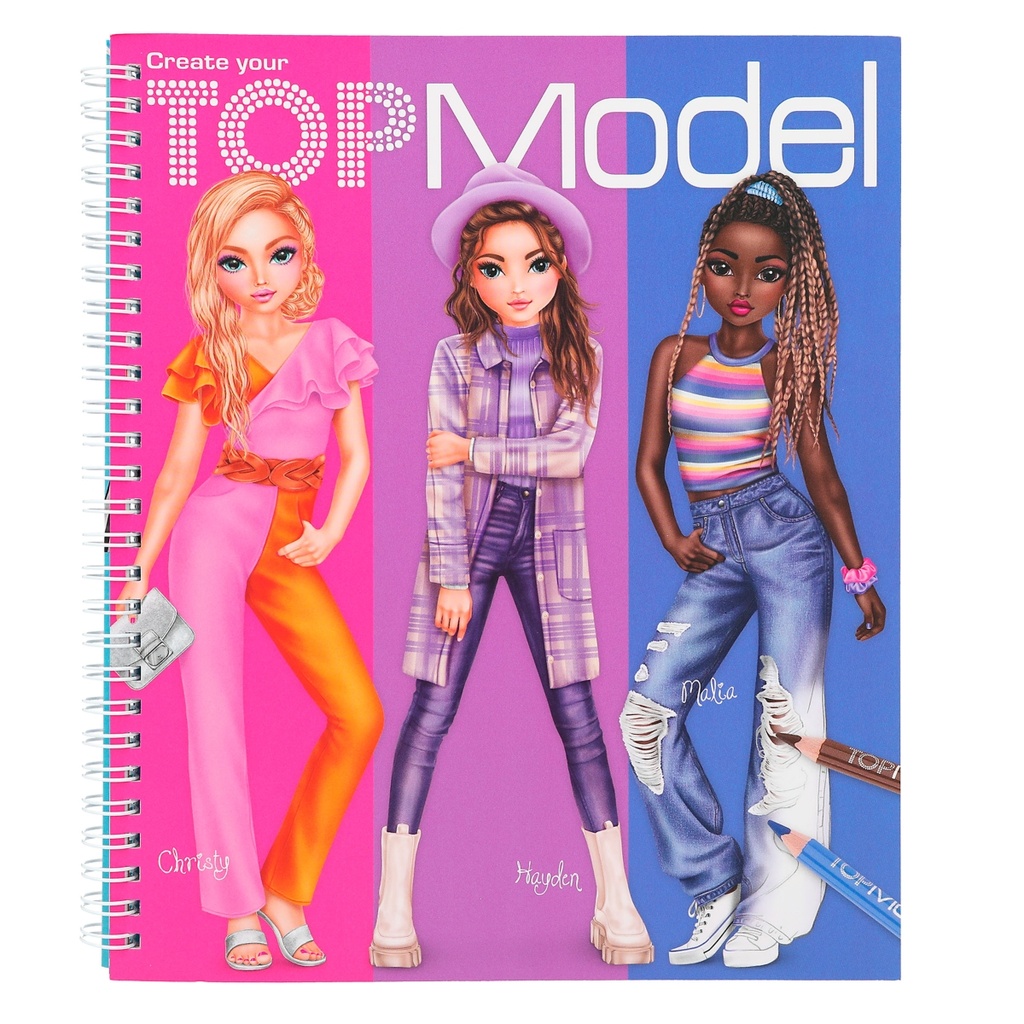 CUADERNO COLOREAR TOP MODEL