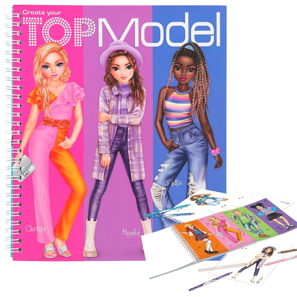 CUADERNO COLOREAR TOP MODEL