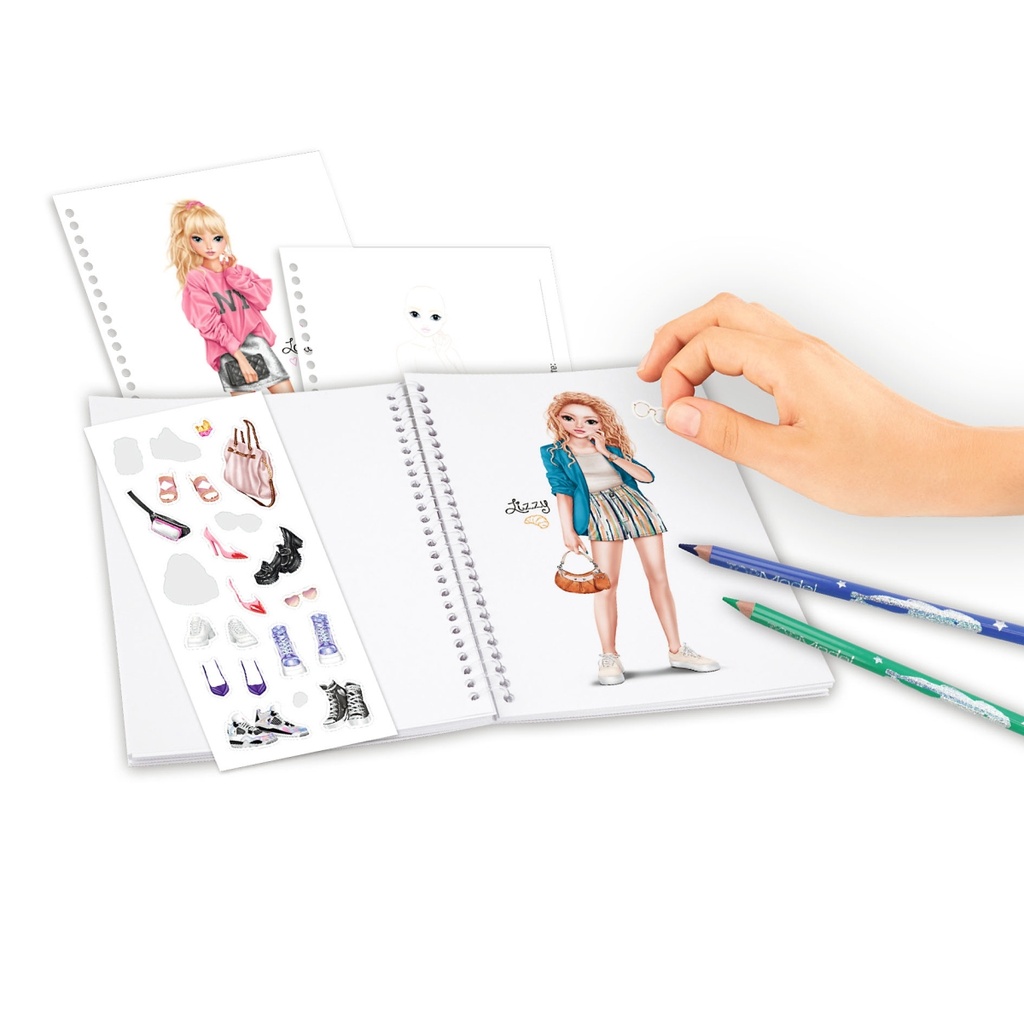 CUADERNO COLOREAR TOP MODEL