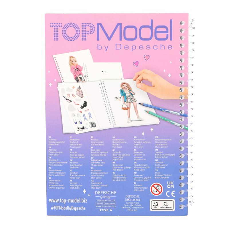 CUADERNO COLOREAR TOP MODEL