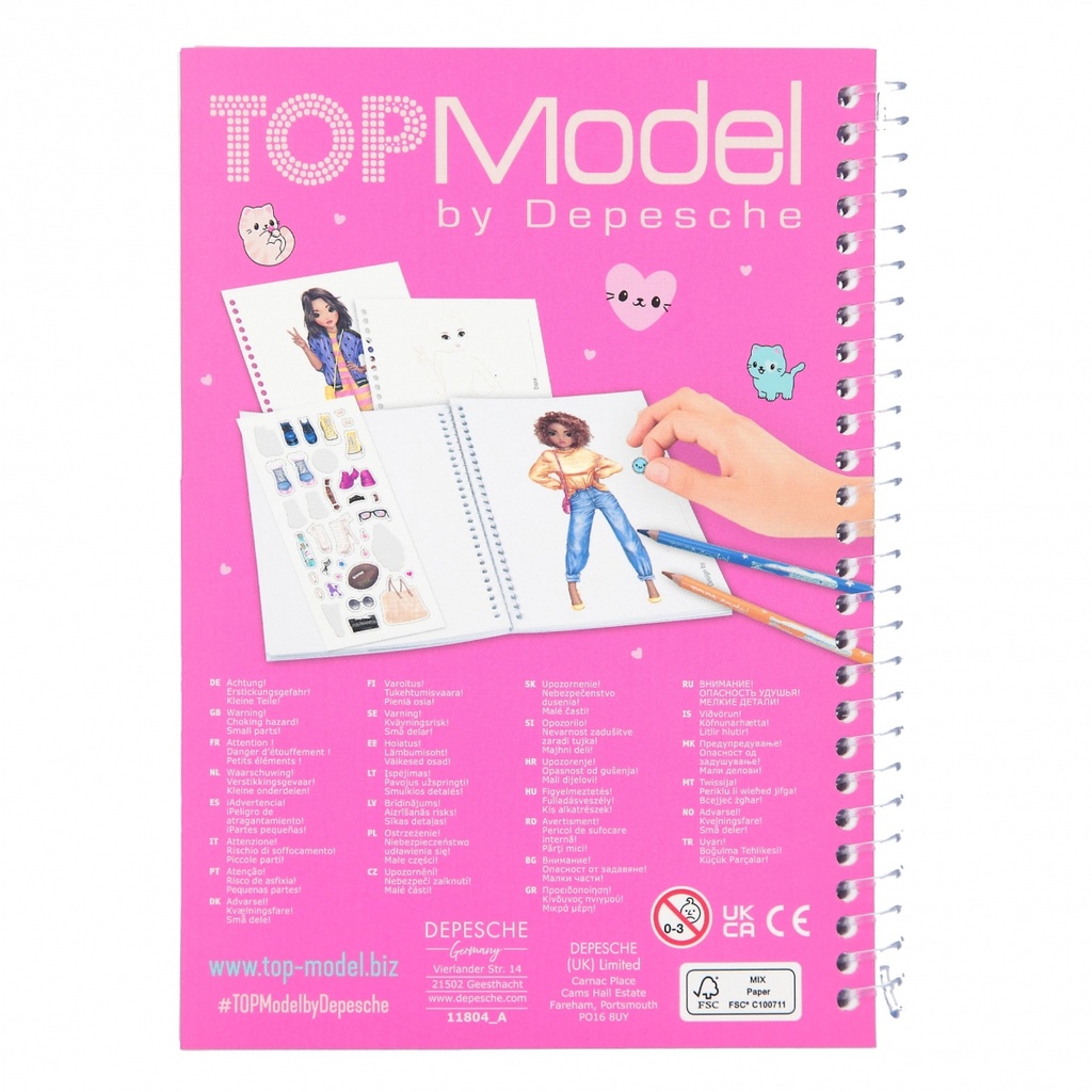 CUADERNO COLOREAR TOP MODEL